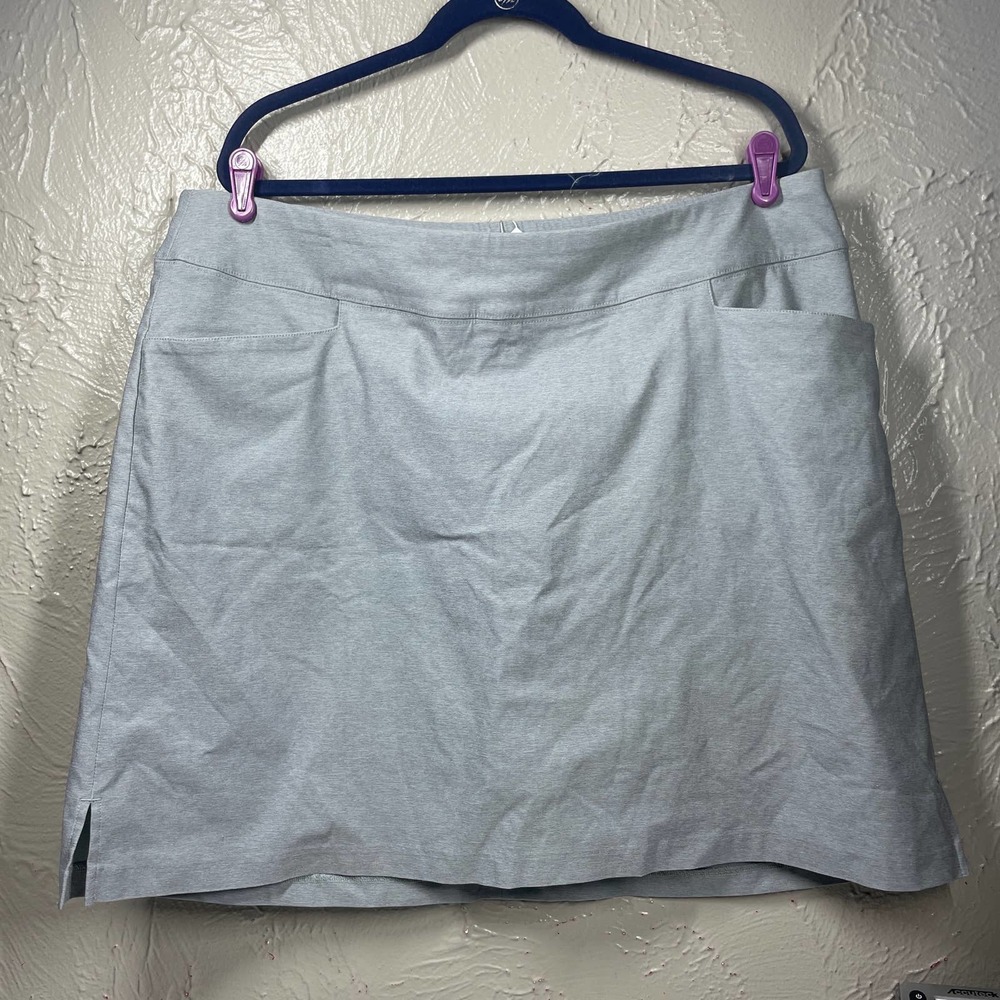 Lady Hagen Tummy Control Heather Gray Skort Skirt Plus Size 20‎
